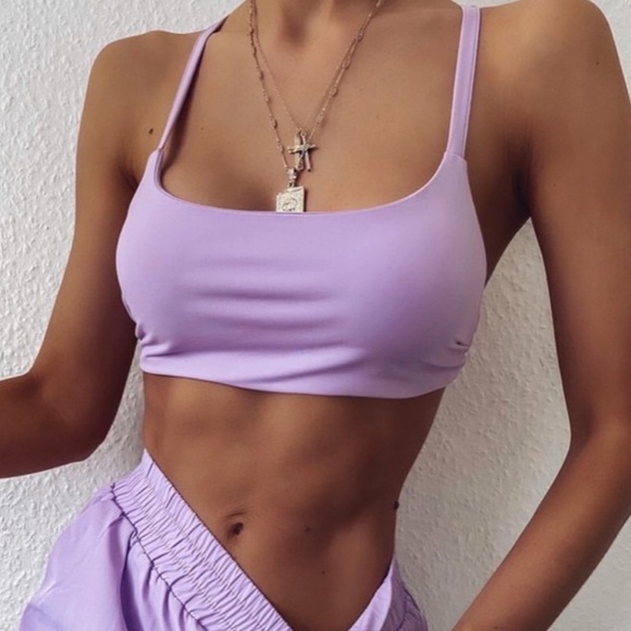 🦄TIGER MIST Floss Crop Top Lilac - Picture 2 of 6